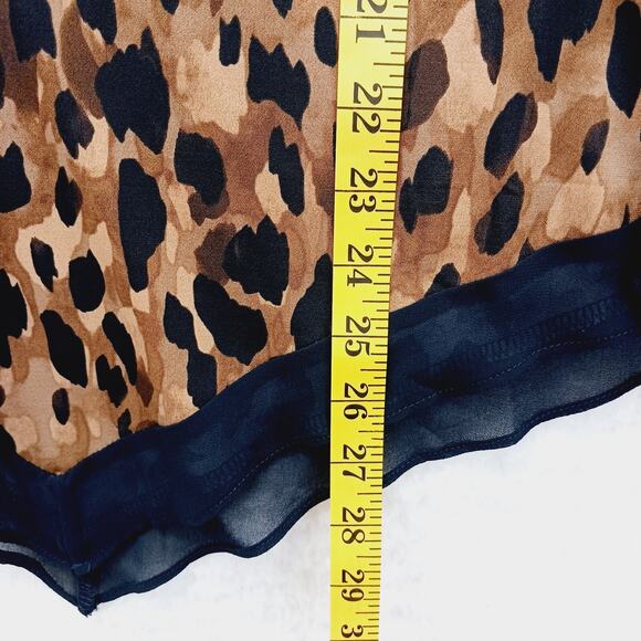 Blouse Size M Y2K Mob Wife Glam Chic Bold Femme Going-Out Top Animal Print Luxe - Picture 4 of 12